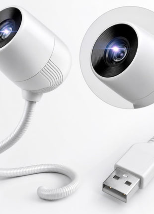 Projetor de Galáxia 2 em 1 | Luz Noturna LED 360°