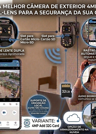 Câmara Wi-Fi Auto-Rastreamento