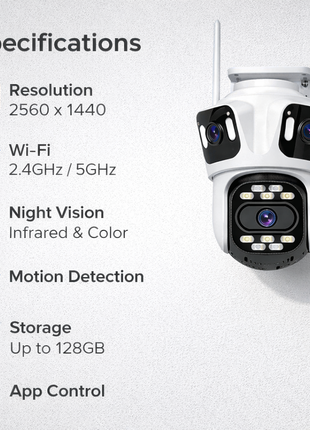 Câmara Wi-Fi Rastreamento 360°