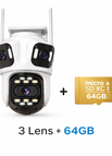 3 Lentes + Cartão 64GB / Tomada Reino Unido (UK)